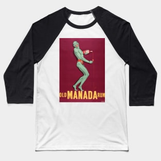 Old Manada Rum - Vintage Advertising Poster Design Baseball T-Shirt